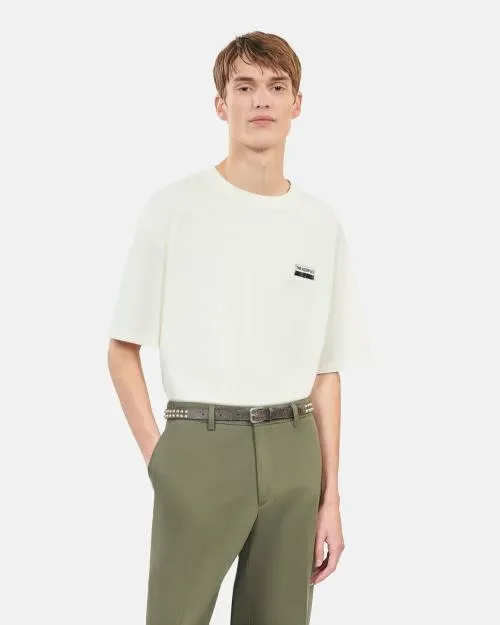 Men Tshirts The Kooples Ecru 100 Wild Serigraphy TShirt Ecru
