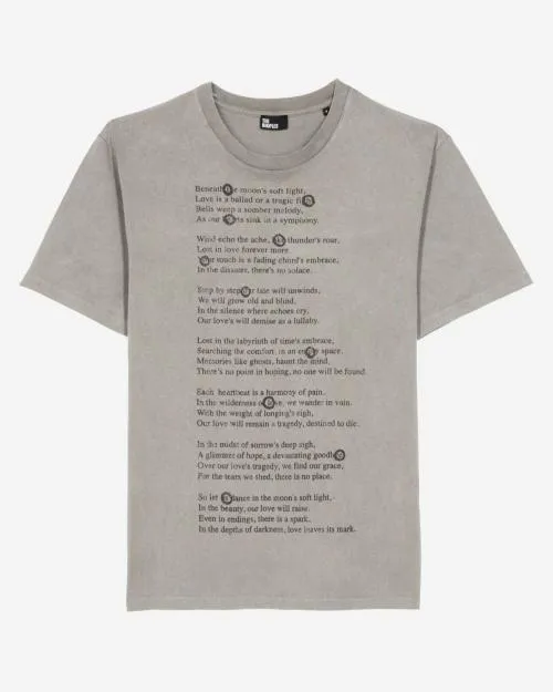 Men Tshirts The Kooples Gray Screen Print TShirt Grey Melange