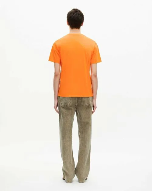 Men Tshirts The Kooples Orange Logo Screen Printed TShirt Orange