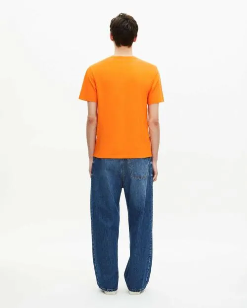 Men Tshirts The Kooples Orange Screen Print TShirt Orange