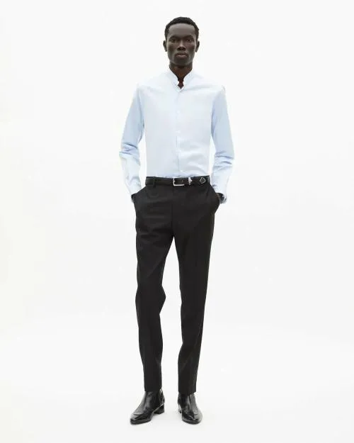 Men Trousers and Jeans The Kooples Black Wool Suit Pants Slim Fit Black