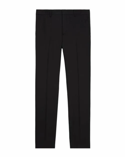 Men Trousers and Jeans The Kooples Black Wool Suit Pants Slim Fit Black
