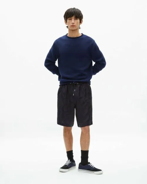 Men Trousers and Jeans The Kooples Navy Jacquard Shorts Navy