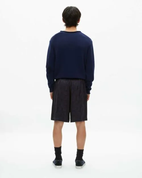 Men Trousers and Jeans The Kooples Navy Jacquard Shorts Navy