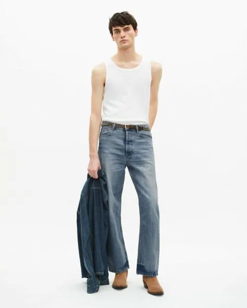 Men Trousers and Jeans The Kooples StraightCut Blue Jeans Baby Blue