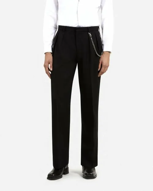 Men Trousers and Jeans The Kooples WideLeg Black Cargo Pants Black