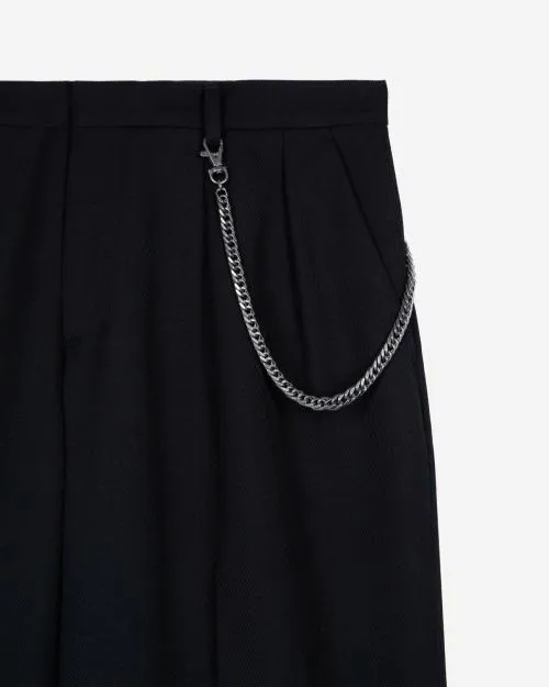 Men Trousers and Jeans The Kooples WideLeg Black Cargo Pants Black