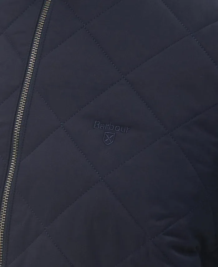 Men Vests Barbour Essential Box Quilt Gilet Charcoal Marl
