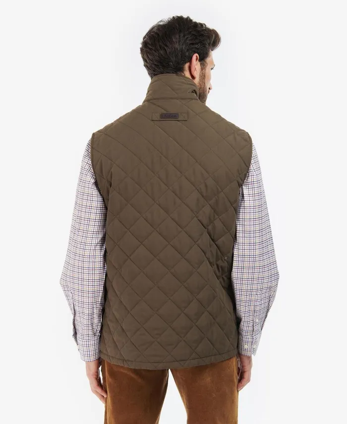 Men Vests Barbour Shoveler Gilet Dk Olive Men Vests Barbour Shoveler Gilet Dk Olive