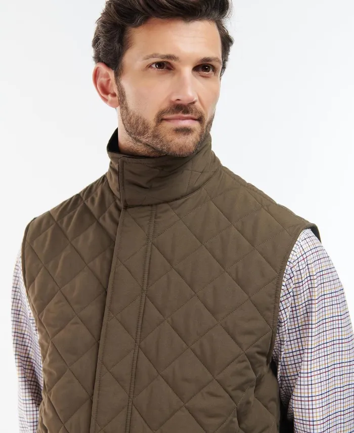 Men Vests Barbour Shoveler Gilet Dk Olive Men Vests Barbour Shoveler Gilet Dk Olive