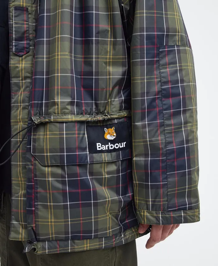 Men Waterproof Jackets Barbour X Maison Kitsun Military Reversible Waterproof Jacket Classic Black Men Waterproof Jackets Barbour X Maison Kitsun Military Reversible Waterproof Jacket Classic Black