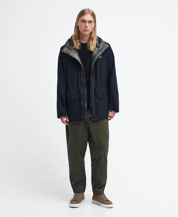 Men Waterproof Jackets Barbour X Maison Kitsun Military Reversible Waterproof Jacket Classic Black Men Waterproof Jackets Barbour X Maison Kitsun Military Reversible Waterproof Jacket Classic Black