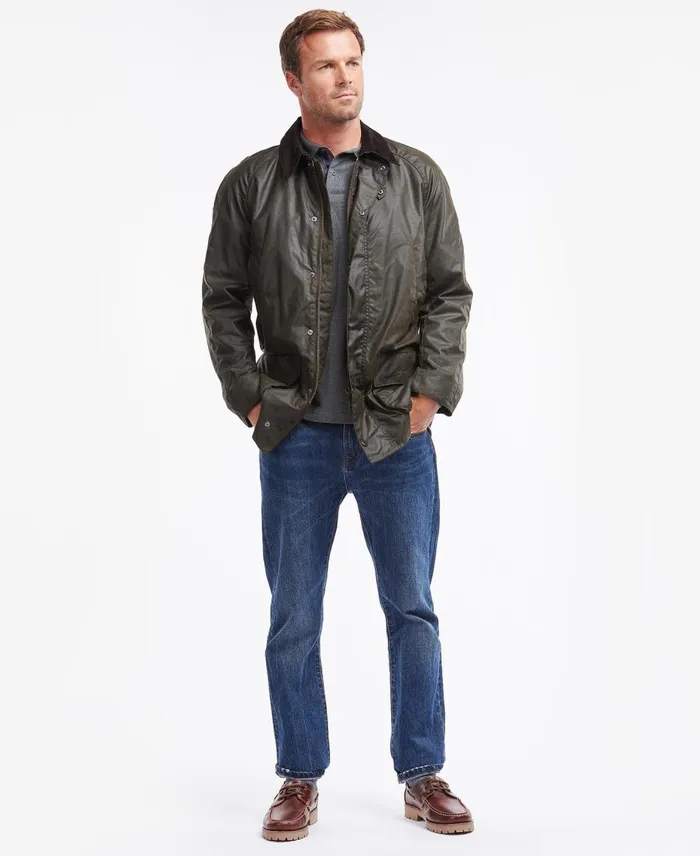 Men Waxed Jackets Barbour Bristol Wax Jacket Olive