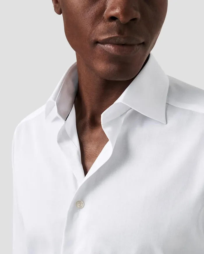 Men White Signature Twill Shirt Extra Long Sleeves White Eton Dress Shirts Men White Signature Twill Shirt Extra Long Sleeves White Eton Dress Shirts