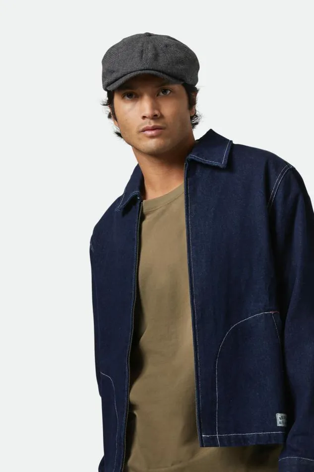 MenWomen Brood Newsboy Cap Greyblack Brixton Caps