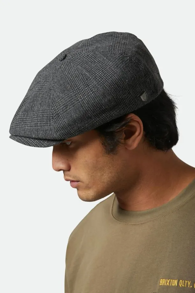 MenWomen Brood Newsboy Cap Greyblack Brixton Caps