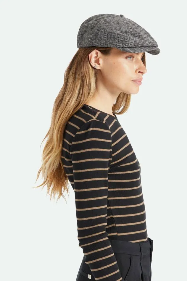 MenWomen Brood Newsboy Cap Greyblack Brixton Caps