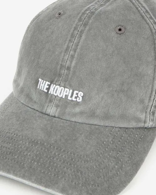 MenWomen Caps The Kooples Black Embroidered Logo Cap Black Washed