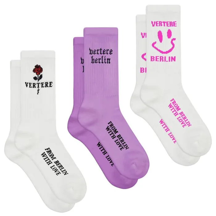 MenWomen SOCKS Vertere Berlin 3PACK TENNIS SOCKS SET 8211 BERLIN NIGHTS