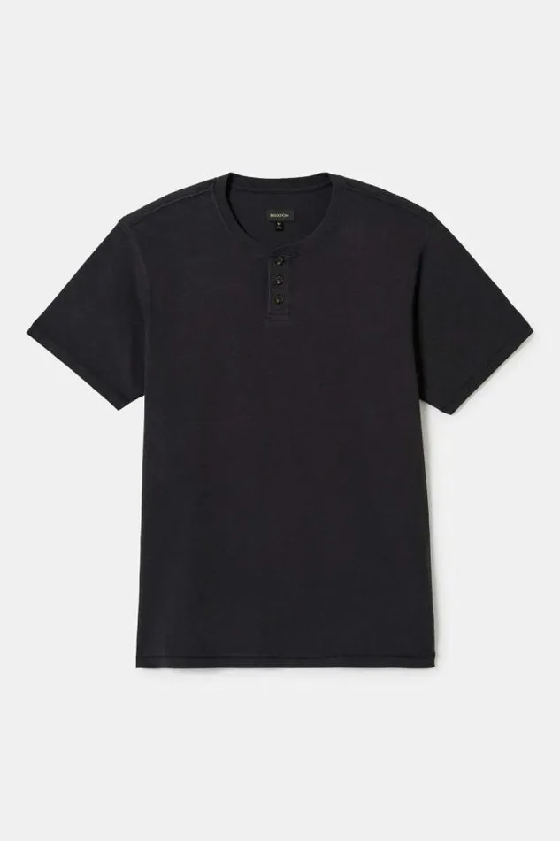 MenWomen Vintage Reserve SS Henley Black Sol Wash Brixton TShirts