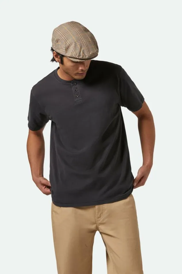 MenWomen Vintage Reserve SS Henley Black Sol Wash Brixton TShirts