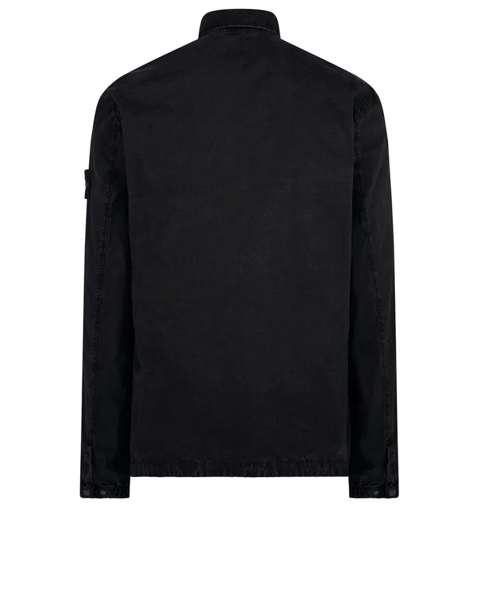 Mens 107Wn TCoOld Overshirt In Black Stone Island Overshirts