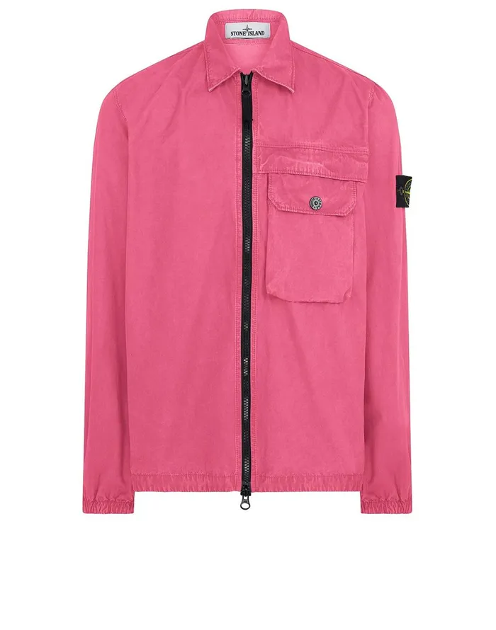 Mens 107Wn TCoOld Overshirt In Pink Stone Island Overshirts