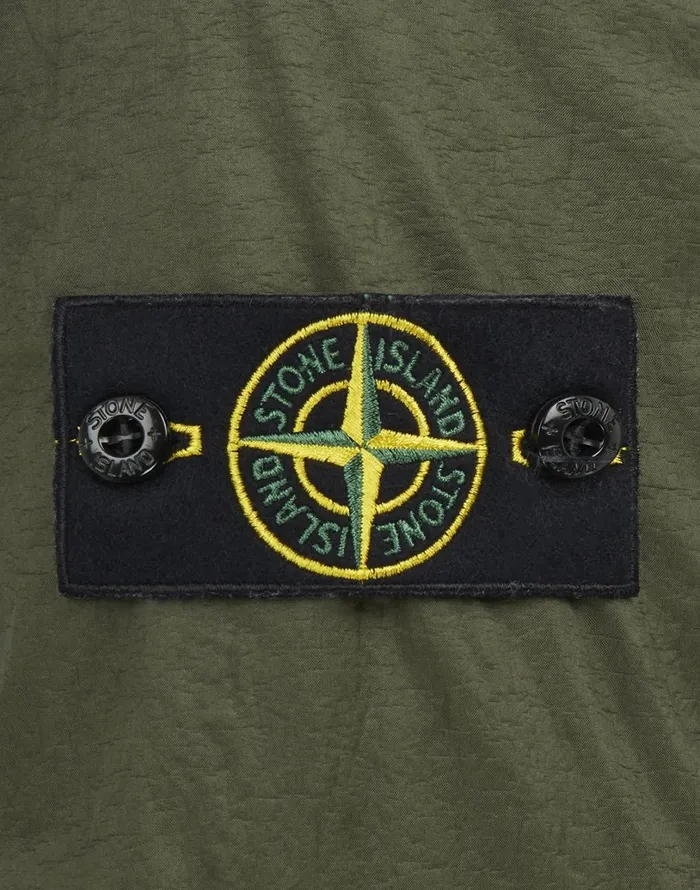 Mens 11435 Lamy Flock Overshirt In Dark Forest Stone Island Overshirts