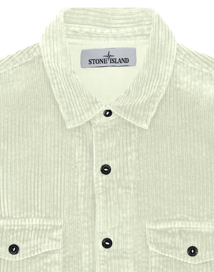 Mens 12111 Long Sleeve Shirt In Butter Stone Island Shirts