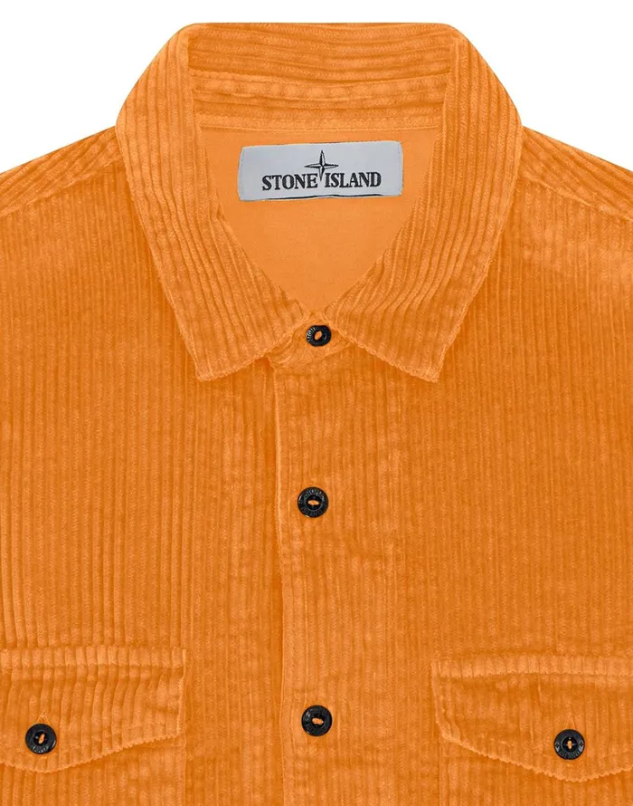 Mens 12111 Long Sleeve Shirt In Orange Stone Island Shirts