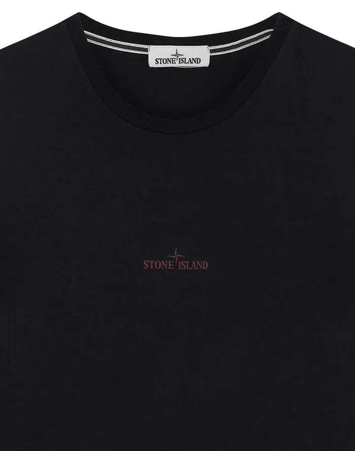 Mens 2Ns81 Paint Stroke 2 Short Sleeve TShirt In Black Stone Island TShirts
