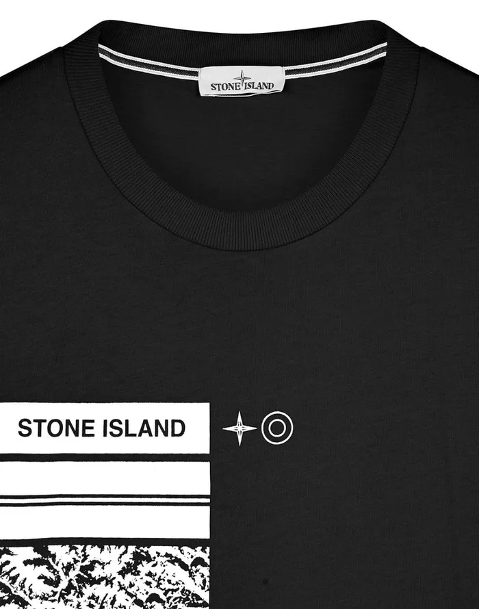 Mens 2Ns87 Mural Part 3 ShortSleeve TShirt In Black Stone Island TShirts