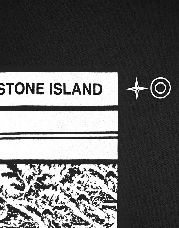 Mens 2Ns87 Mural Part 3 ShortSleeve TShirt In Black Stone Island TShirts