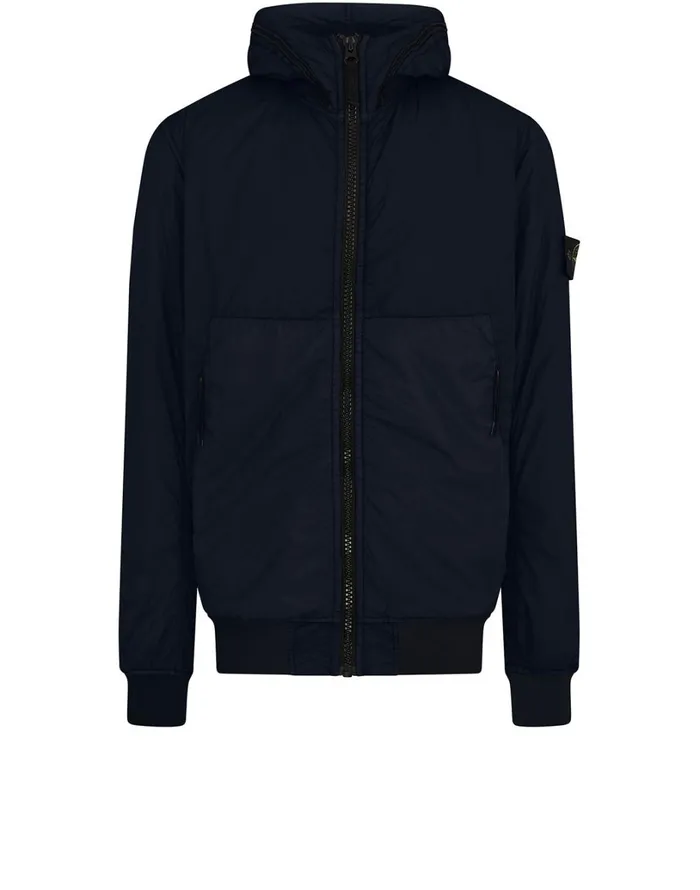 Mens 40423 Garment Dyed Crinkle Reps Ny With PrimaloftTc Hooded Blouson In Navy Stone Island Coats 038 Jackets Mens 40423 Garment Dyed Crinkle Reps Ny With PrimaloftTc Hooded Blouson In Navy Stone Island Coats 038 Jackets