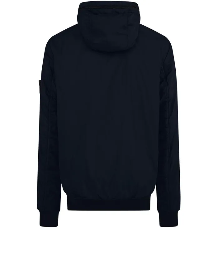 Mens 40423 Garment Dyed Crinkle Reps Ny With PrimaloftTc Hooded Blouson In Navy Stone Island Coats 038 Jackets