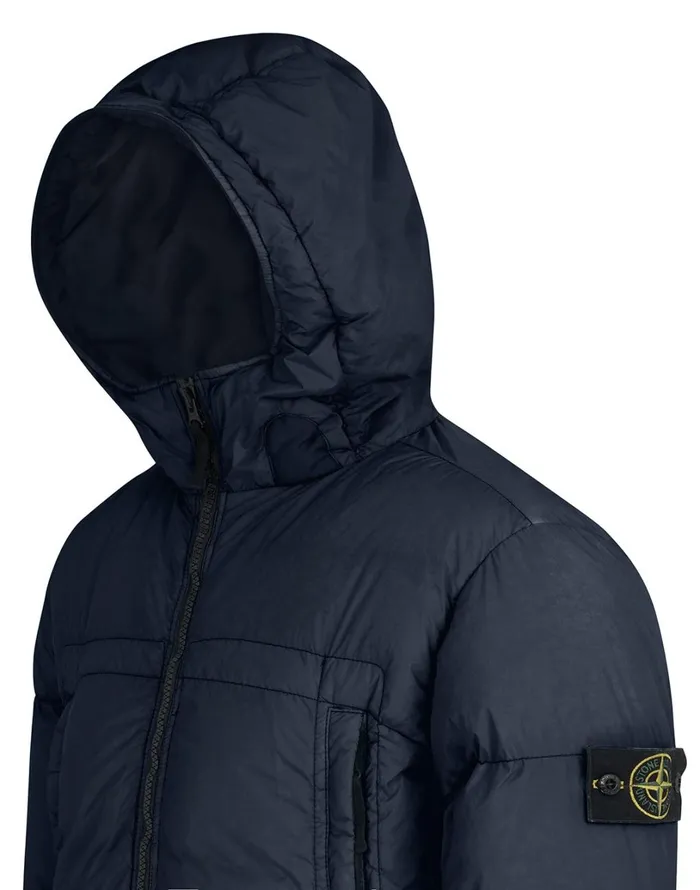 Mens 40723 Garment Dyed Crinkle Rep Ny Real Down Jacket In Navy Stone Island Coats 038 Jackets