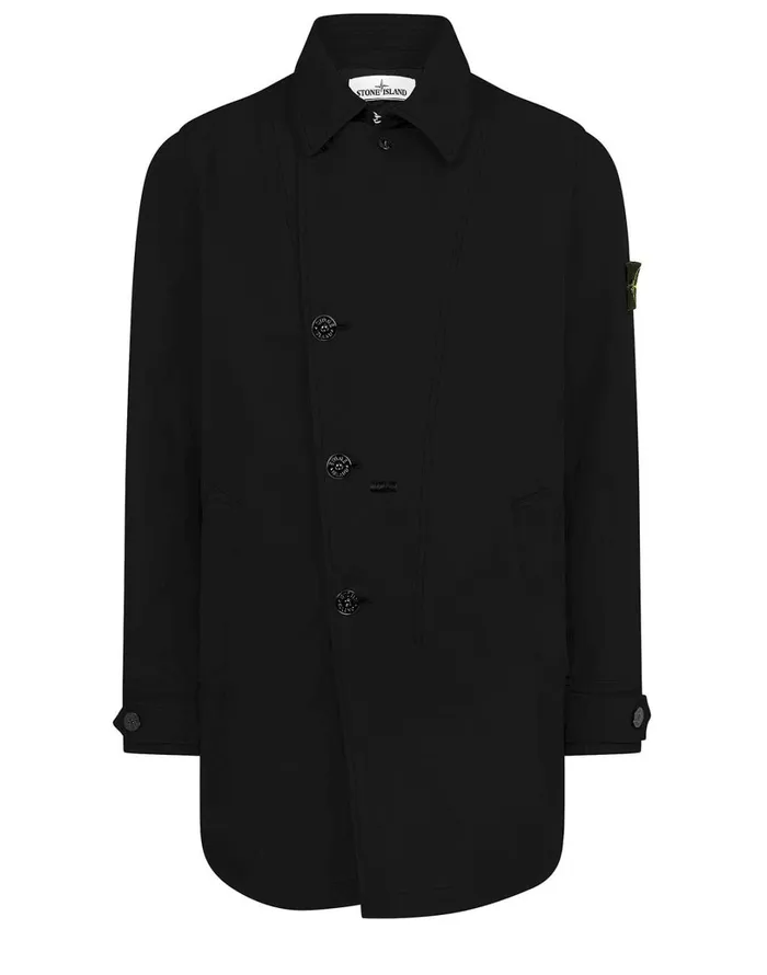 Mens 42149 DavidTc With Primaloft Insulation Technology Short Trench Coat In Black Stone Island Coats 038 Jackets Mens 42149 DavidTc With Primaloft Insulation Technology Short Trench Coat In Black Stone Island Coats 038 Jackets