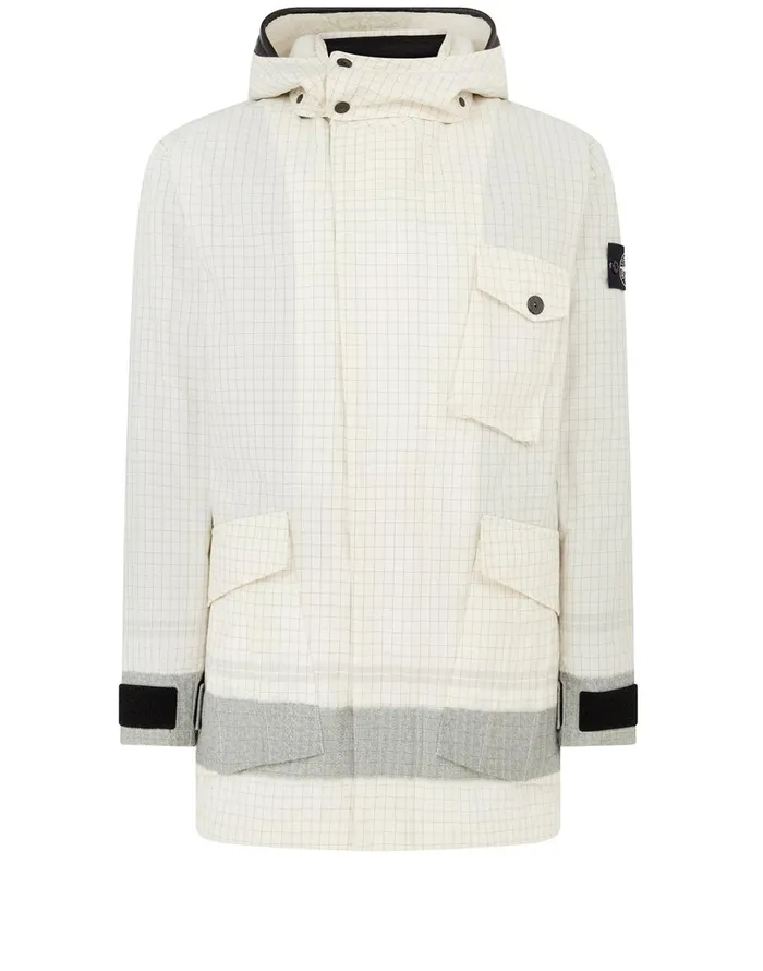 Mens 43499 Reflective Ripstop Chin With Detachable Lining Jacket In Butter Stone Island Coats 038 Jackets Mens 43499 Reflective Ripstop Chin With Detachable Lining Jacket In Butter Stone Island Coats 038 Jackets