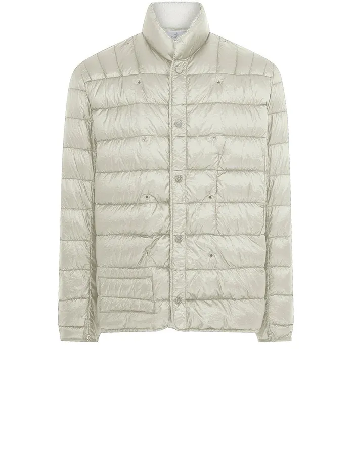 Mens 43499 Reflective Ripstop Chin With Detachable Lining Jacket In Butter Stone Island Coats 038 Jackets