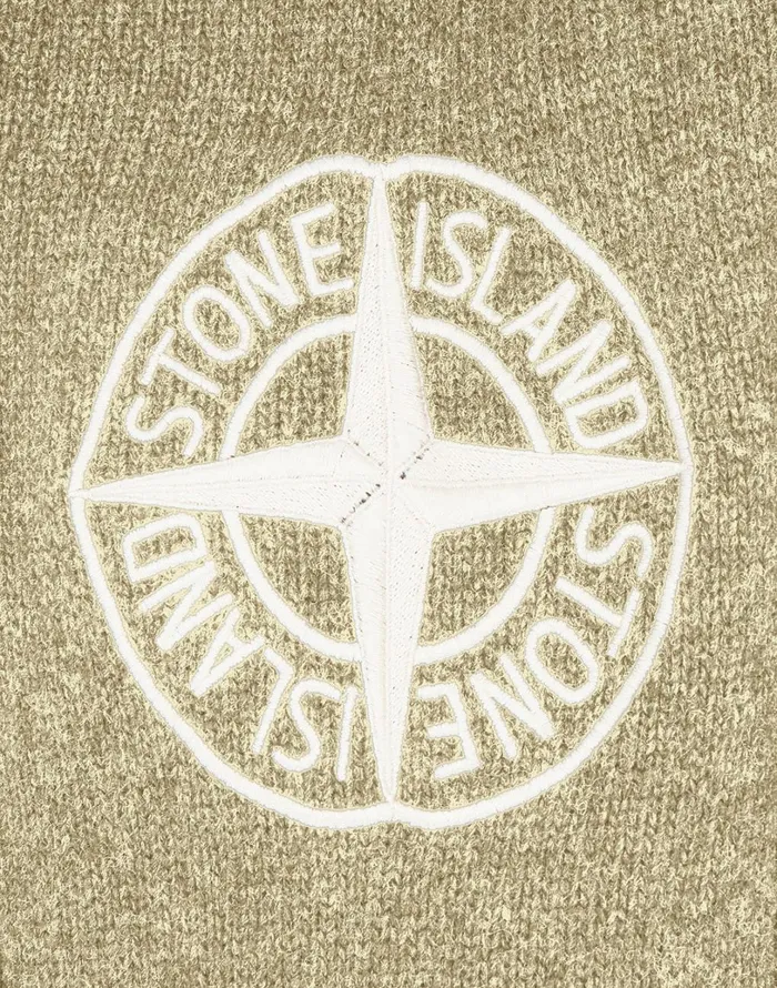 Mens 592C7 Crewneck Jumper In Butter Stone Island Knitwear