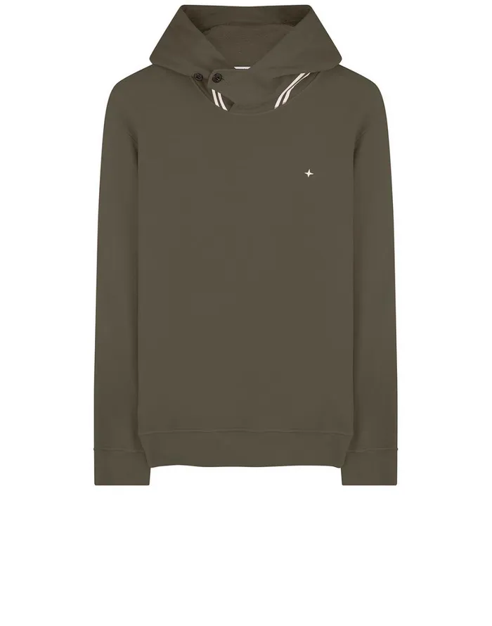 Mens 60120 Hooded Sweatshirt In Dark Forest Stone Island Sweatshirts