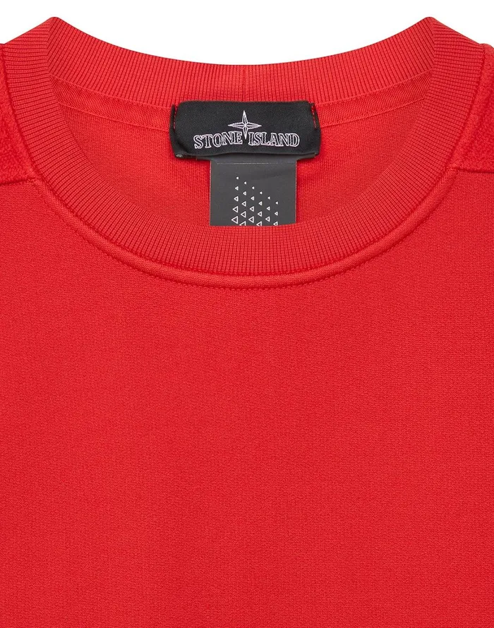 Mens 60207 Engineered Pill Crewneck In Red Stone Island Sweatshirts
