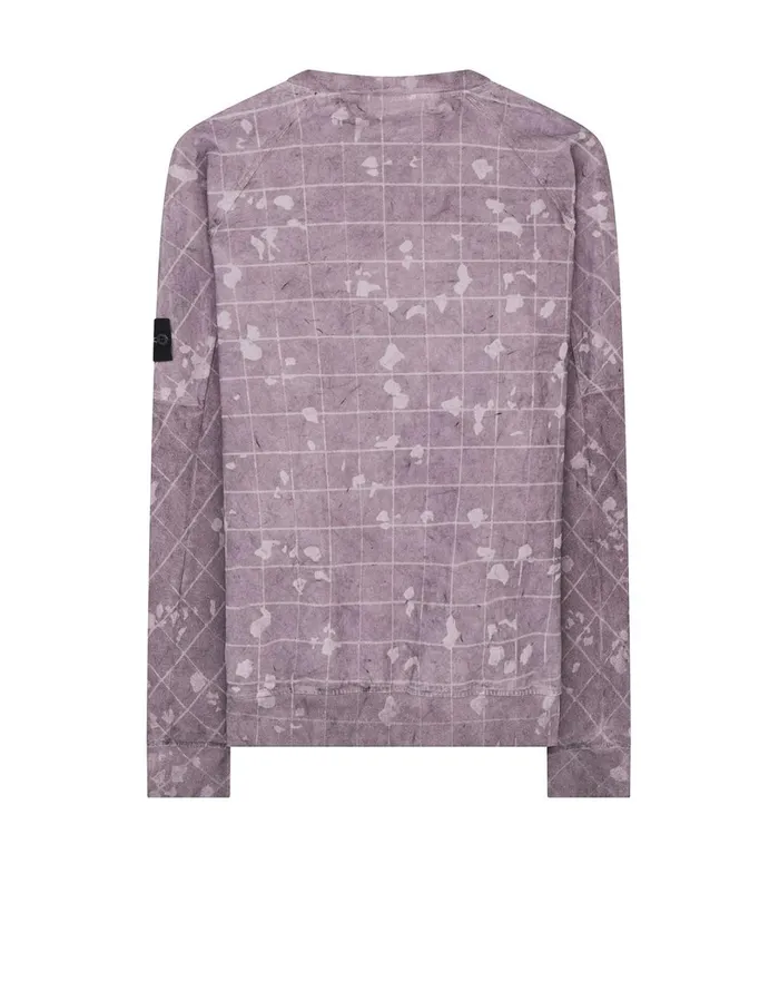 Mens 636E2 Dust Colour With Ghillie Laser Camo Sweatshirt In Violet Stone Island Sweatshirts