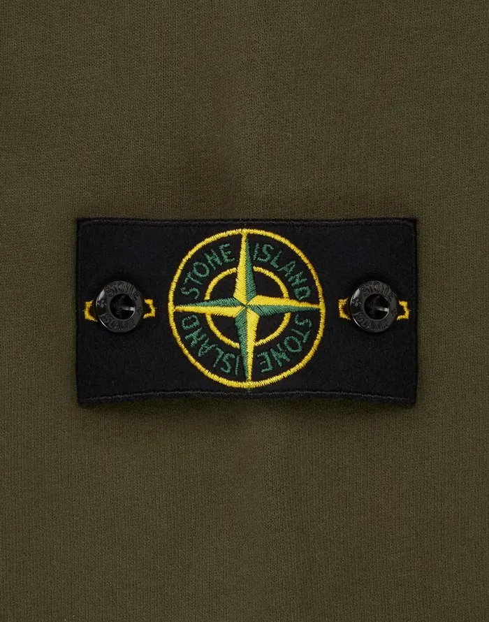 Mens 64120 Hooded Sweatshirt In Dark Forest Stone Island Sweatshirts