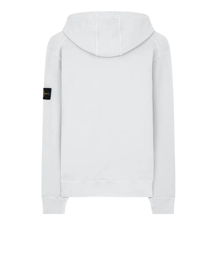 Mens 64120 Hooded Sweatshirt In White Stone Island Sweatshirts