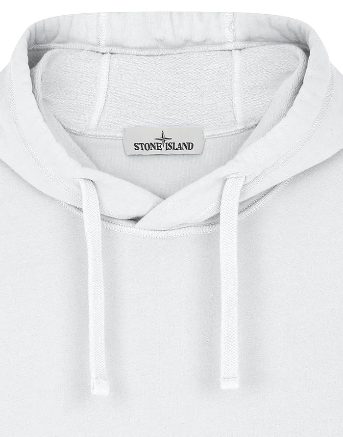 Mens 64120 Hooded Sweatshirt In White Stone Island Sweatshirts
