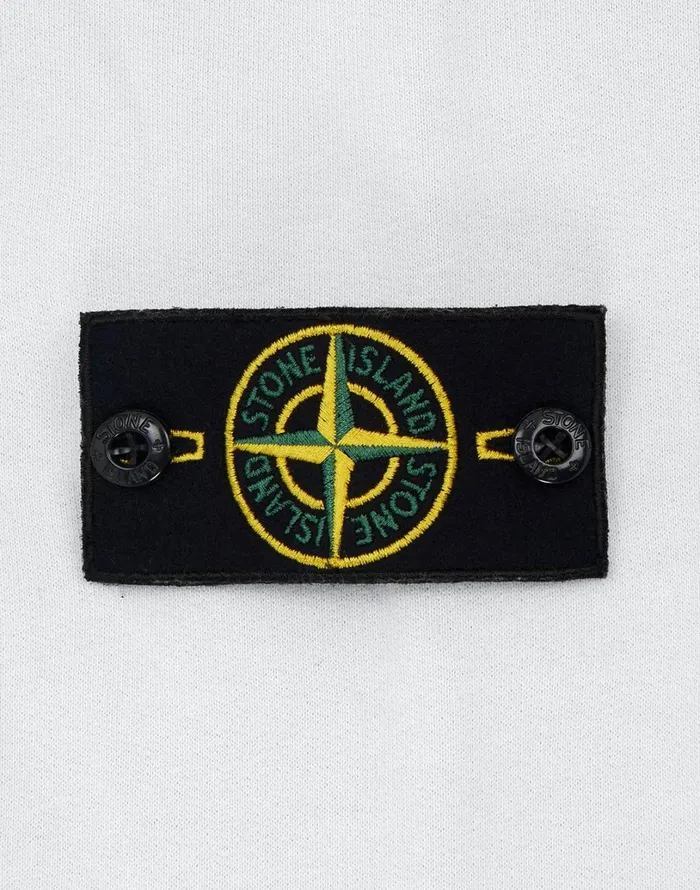Mens 64120 Hooded Sweatshirt In White Stone Island Sweatshirts