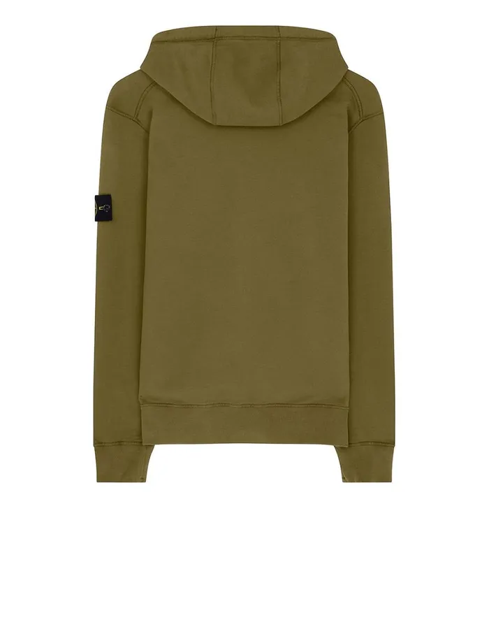 Mens 64220 Hooded Full Zip Sweatshirt In Tobacco Stone Island Sweatshirts