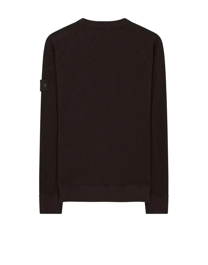 Mens 654F5 Crewneck Sweatshirt In Dark Brown Stone Island Sweatshirts