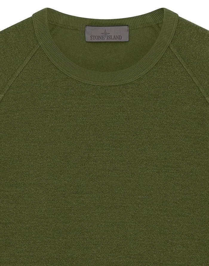 Mens 654F5 Crewneck Sweatshirt In Khaki Stone Island Sweatshirts